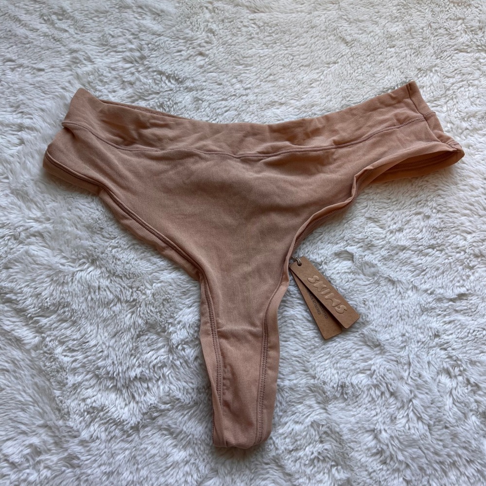 SKIMS Fits Everybody Thong Clay High Waisted Seamless Underwear PN-THG-1635 2X